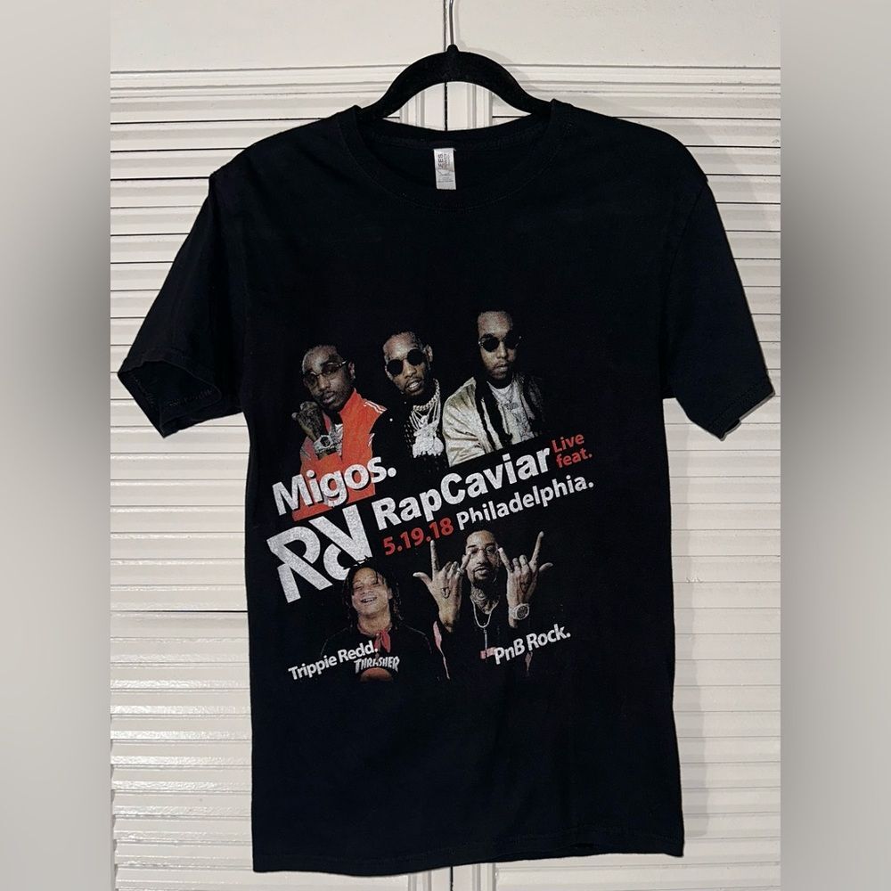 Rap Caviar Philadelphia Festival Pier 2018 Migos PnB Rock Concert Shirt Size‎ S
